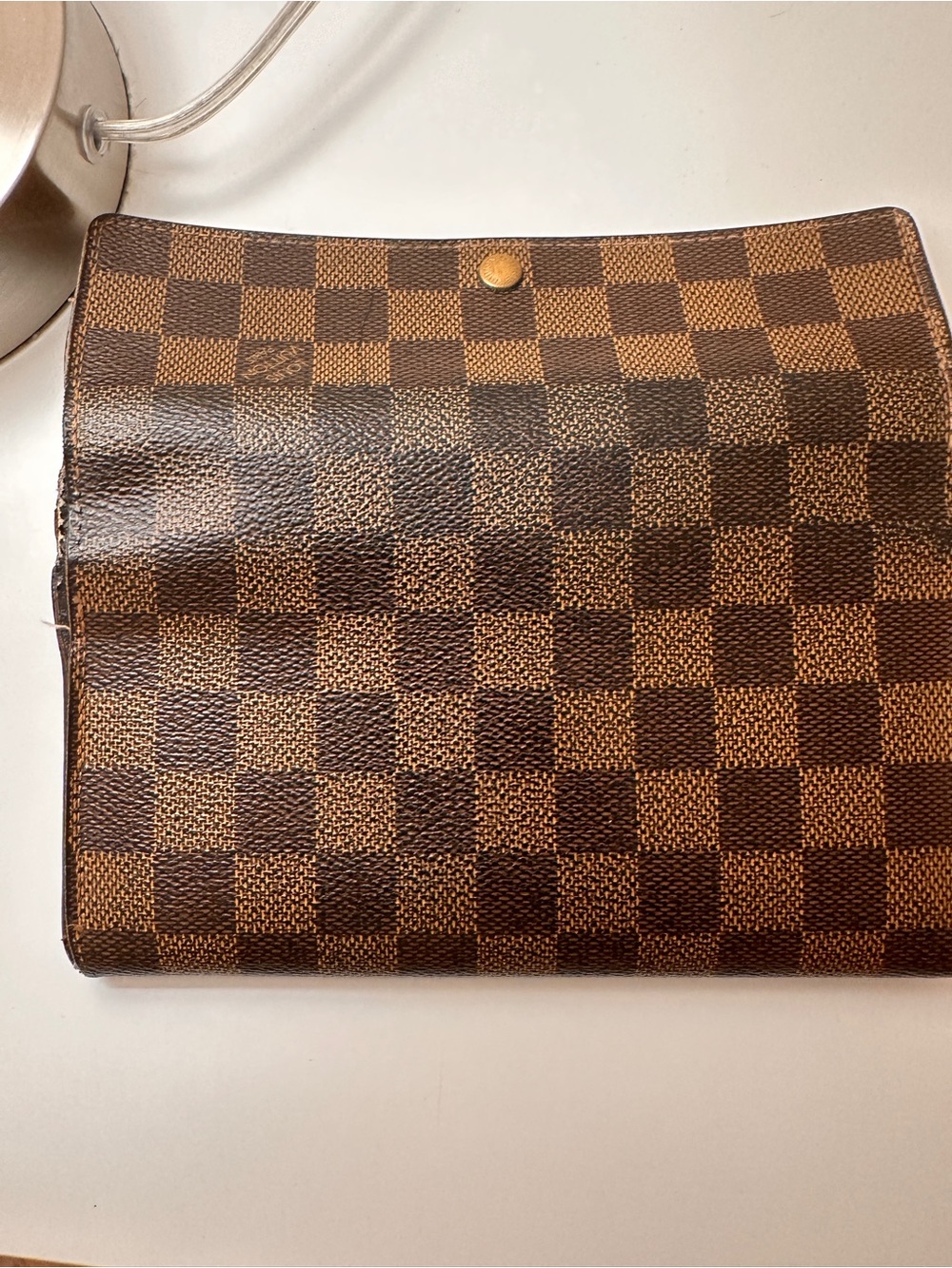 Louis Vuitton Damier Ebene Brown Checkered Continental Wallet - Picture 5 of 11